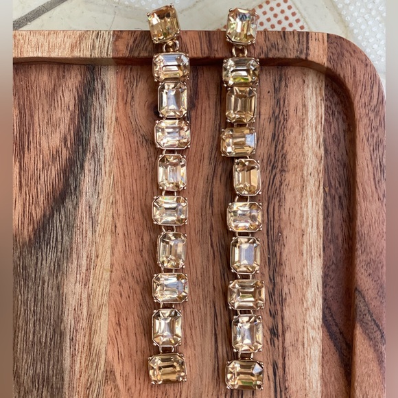 Utility studded long drop earnings for western and ethnic wear both - Picture 2 of 3